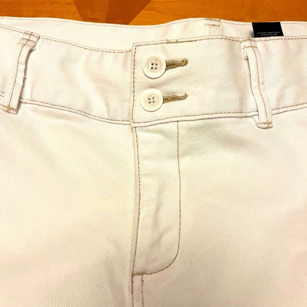 Axcess Stretch Relaxed Fit Cropped Denim Jeans Cotton White Size 16 - Picture 2 of 11